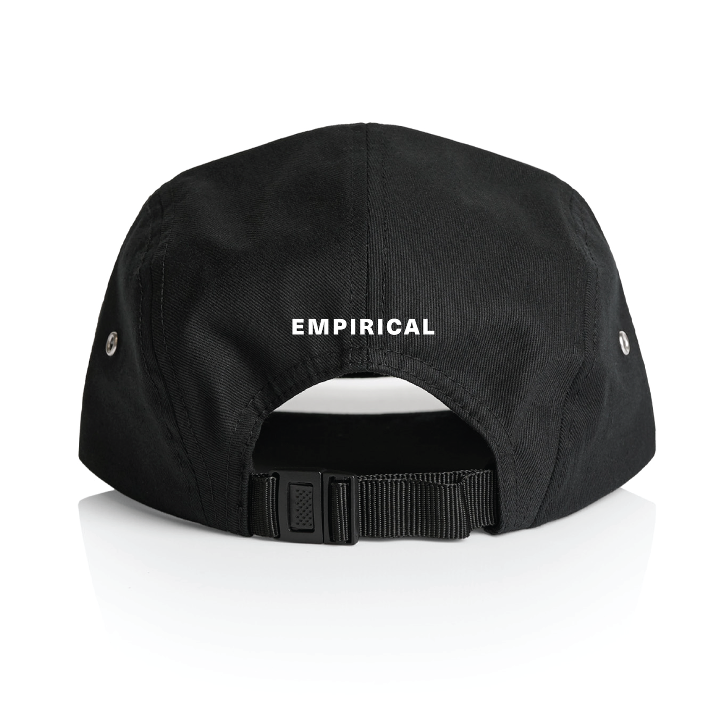 Empirical Uncategorized Cap, back: black panel with EMPIRICAL embroidery and adjustable strap