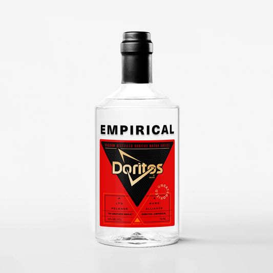 Empirical x Doritos Nacho Cheese flavored spirit, 750ml bottle, front label