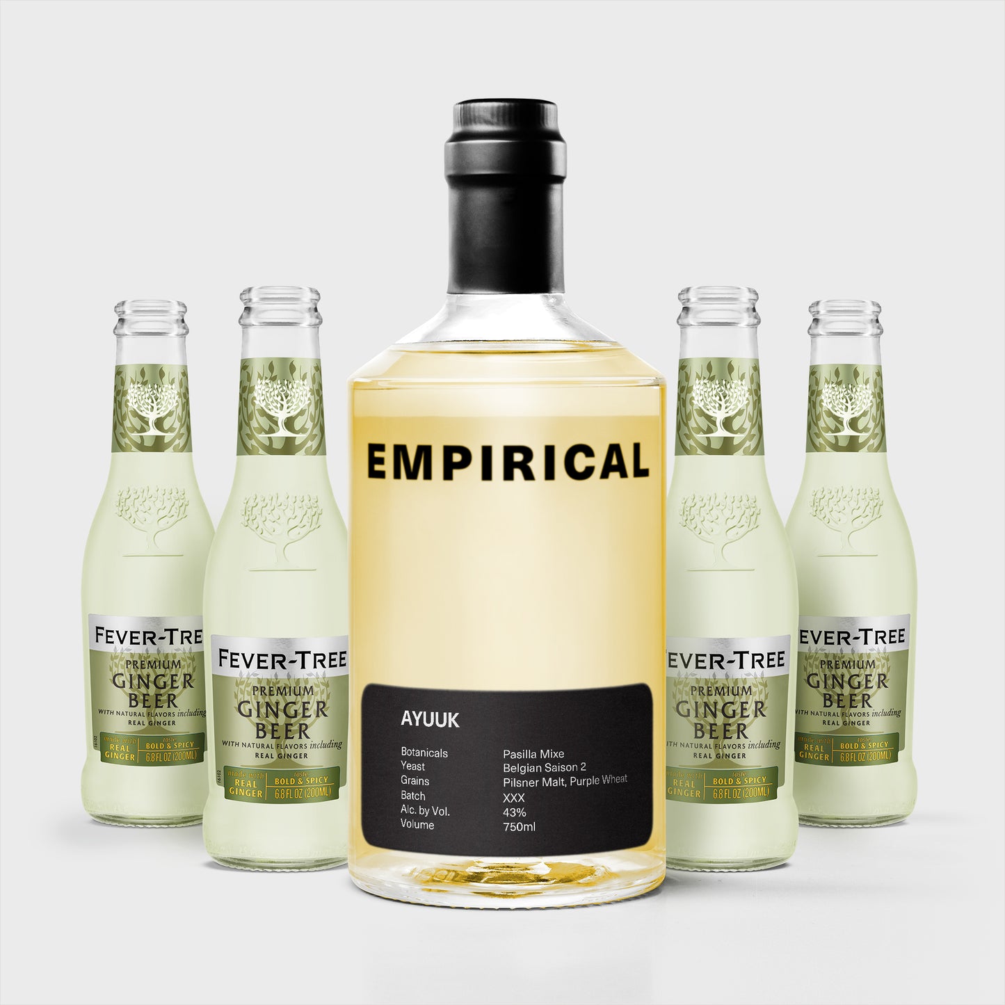 The Ayuuk Mule Bundle: Empirical Ayuuk bottle with four Fever-Tree ginger beers