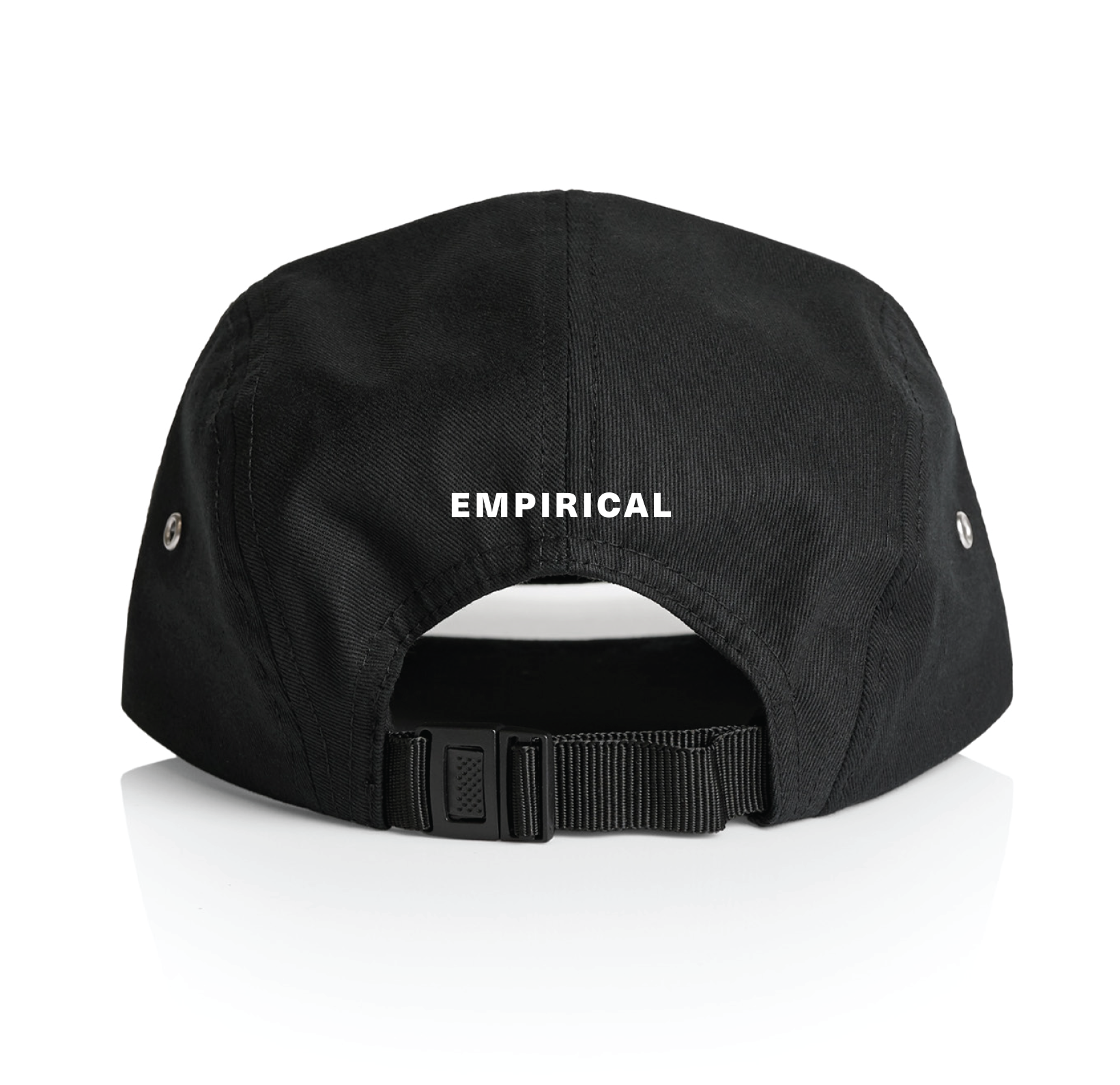 Empirical Uncategorized Cap, back: black panel with EMPIRICAL embroidery and adjustable strap